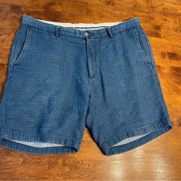 Peter Millar blue 100% cotton shorts size 34 - Picture 1 of 10